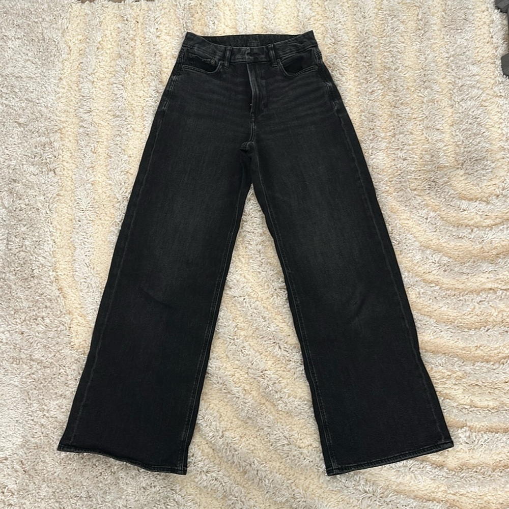 AE Dreamy Drape Stretch Curvy Super High-Waisted Baggy Wide-Leg Jean